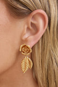 18k Gold Plated Rose Island Earrings Gold