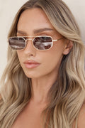 The Cameron Sunglasses Gold Chocolate Fade