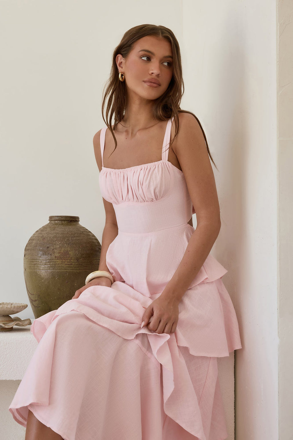 In Your Orbit Maxi Dress Pink