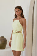 Tulip Whisper Mini Dress Yellow