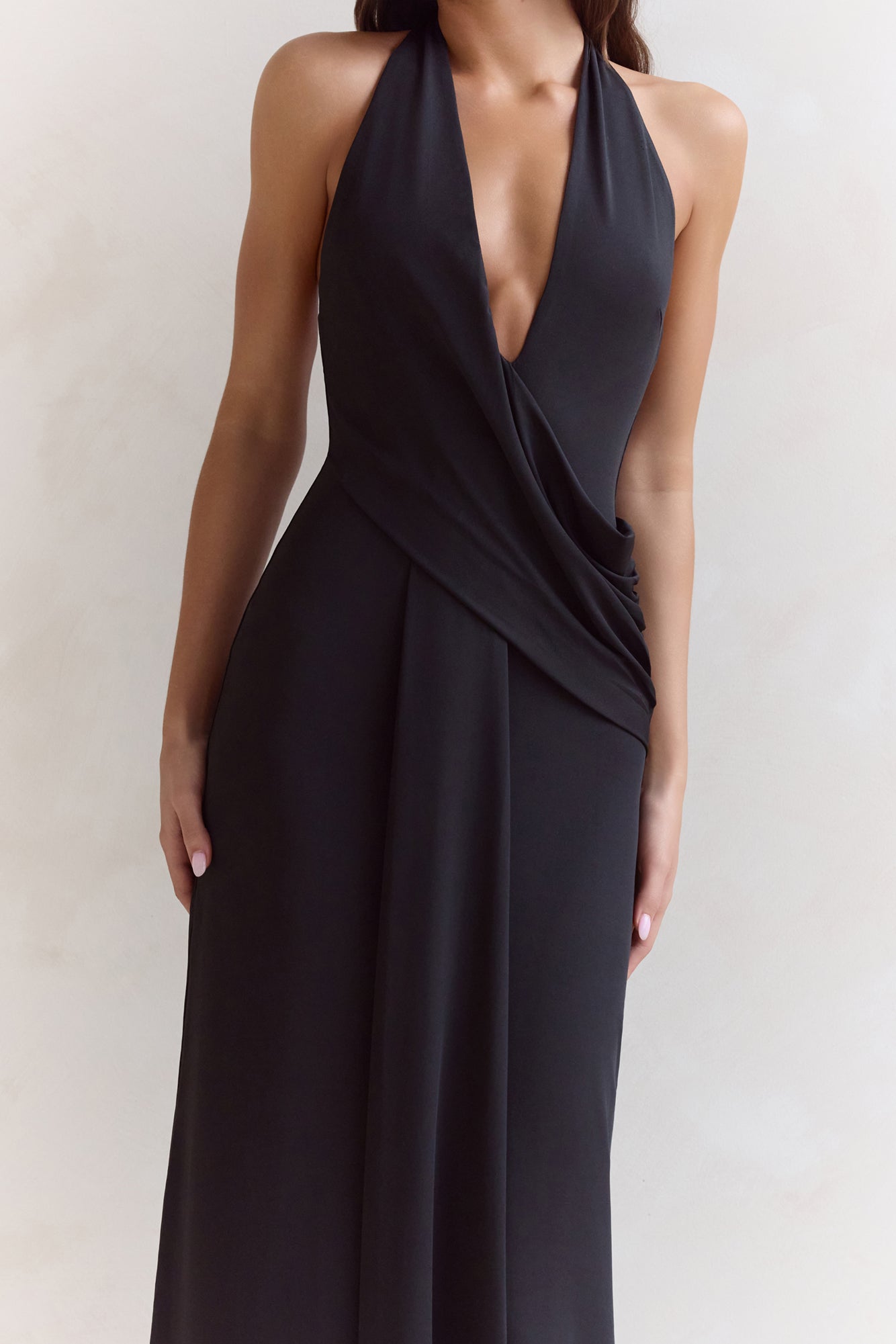 Pure Dreamer Halter Maxi Dress Black