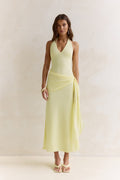 Sun Chasers Halter Maxi Dress Yellow