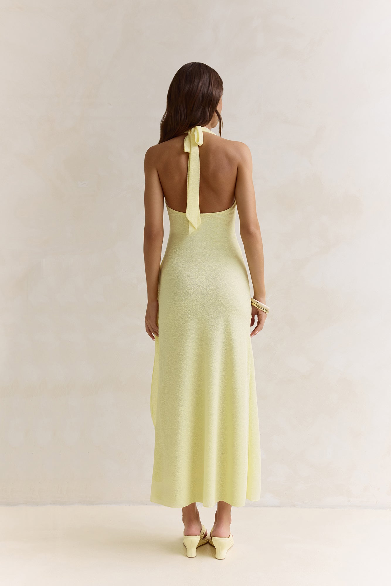 Sun Chasers Halter Maxi Dress Yellow