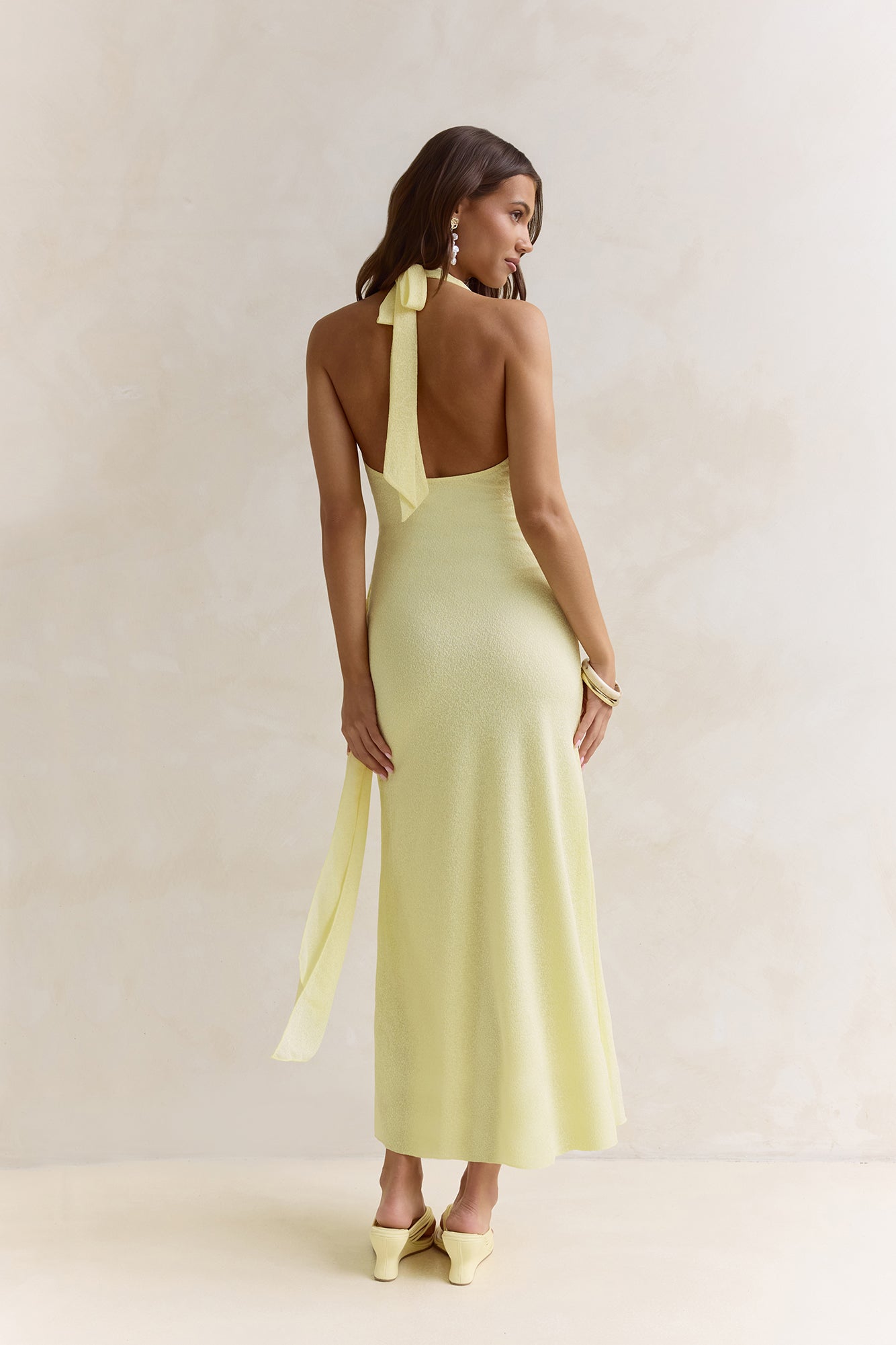 Sun Chasers Halter Maxi Dress Yellow