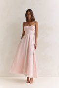 Wishes Deep Within Strapless Maxi Dress Pink
