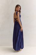 Song Of The Sky Plisse Maxi Dress Navy