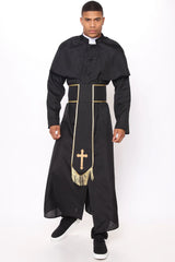 Priest 2 Piece Costume Set - Black