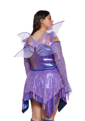 Plus Cyber Fairy Costume - Purple