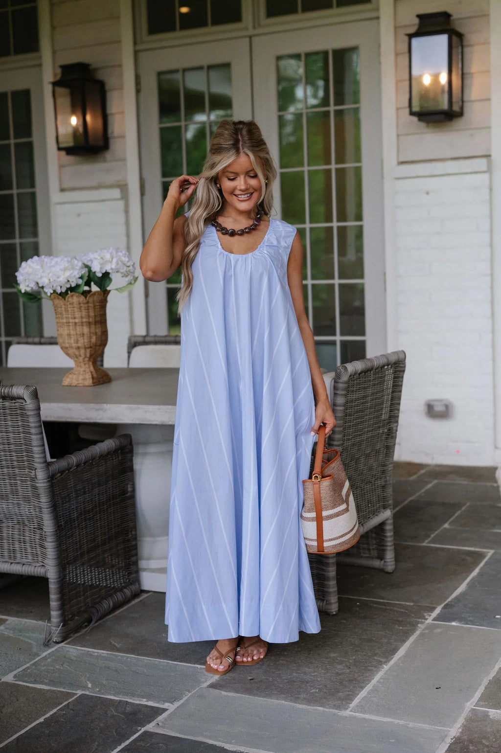 Betsy Maxi Dress-Light Blue