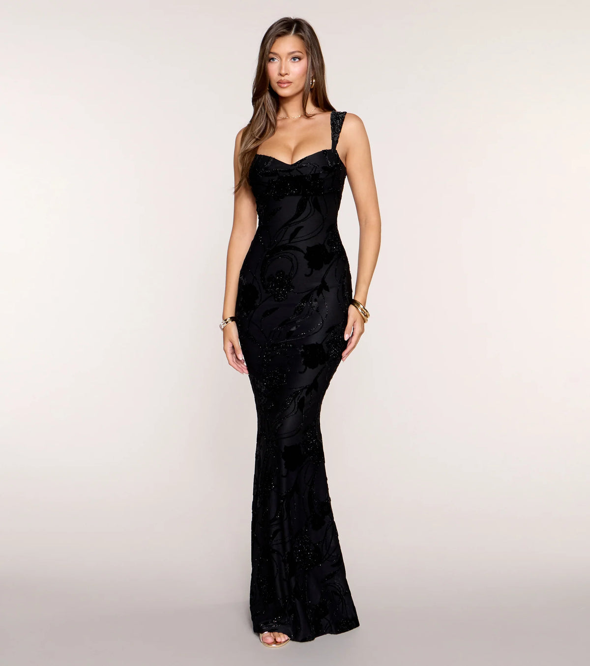 Celina Open Back Velvet Mermaid Dress