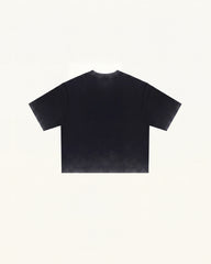 The Enchanted Rhinestone Rose Tee - Faded Black