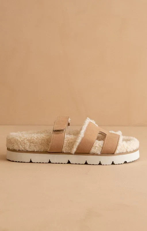 Adelene Sherpa Lined H-Strap Sandal
