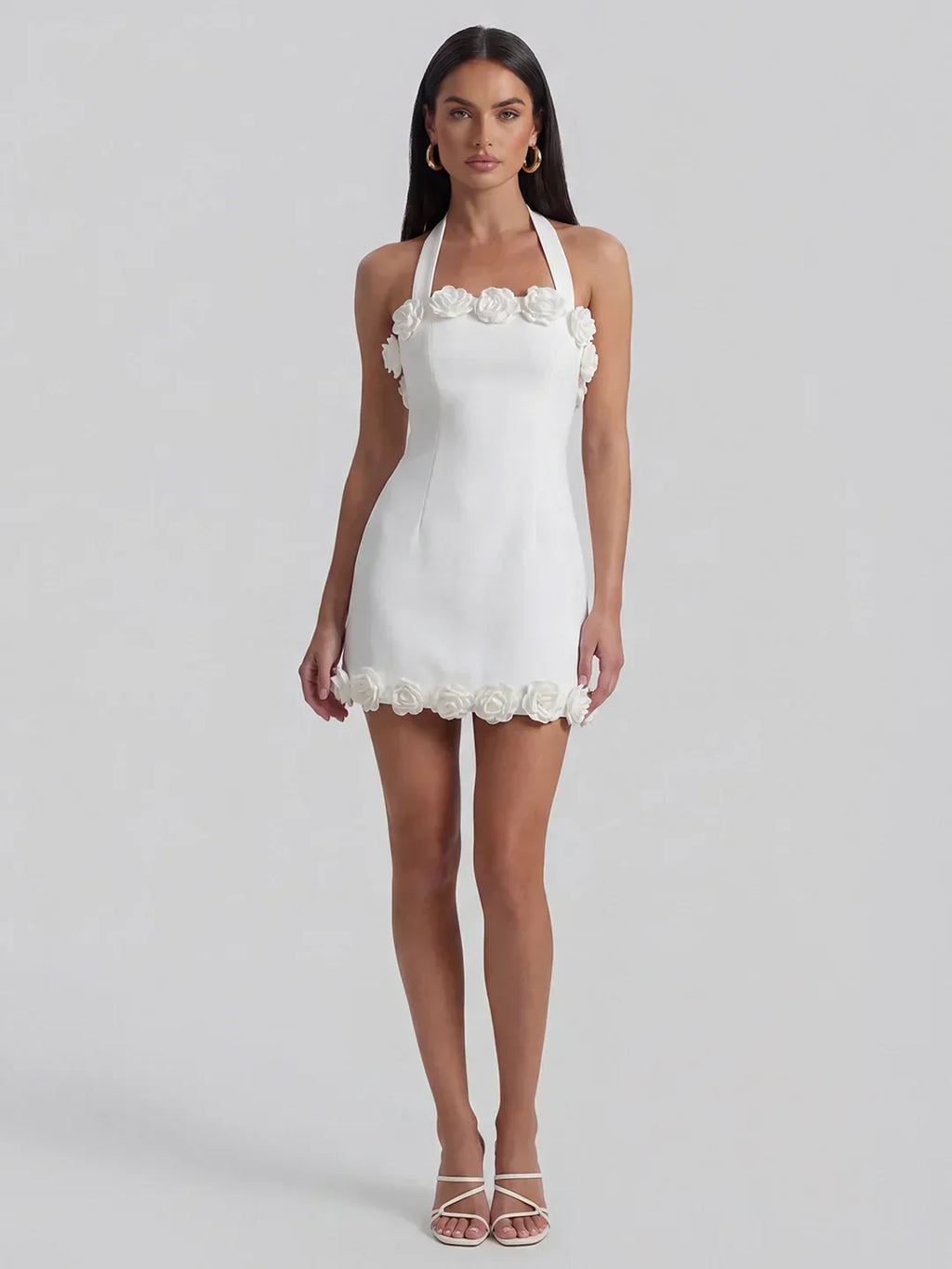 Backless Tie-Up Party Halter Neck Mini Dress