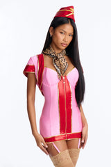 Turbulence Tease 5 Piece Costume Set - Pink/combo