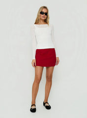 Torrance Sporty Skort Red / White