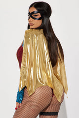 Sexy Sidekick 5 Piece Costume Set - Red/combo