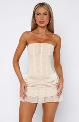 In Girl World Mini Skort Cream