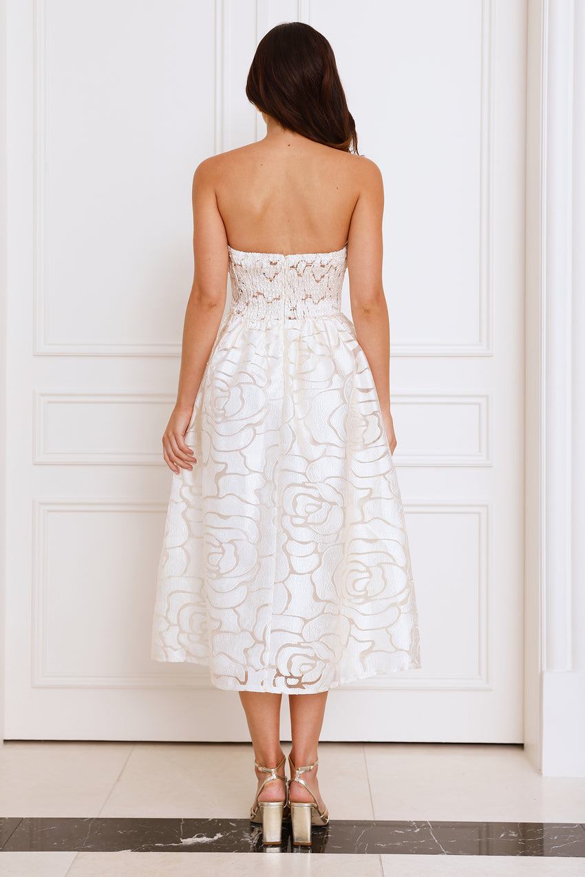Nora Strapless Midi Dress Butter
