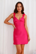 Lotus Love Satin Mini Dress Pink