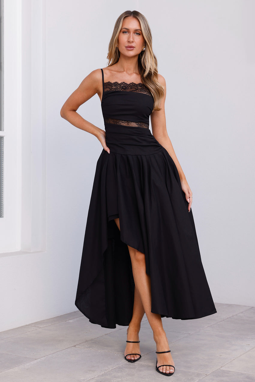 Black Tie Chic Maxi Dress Black