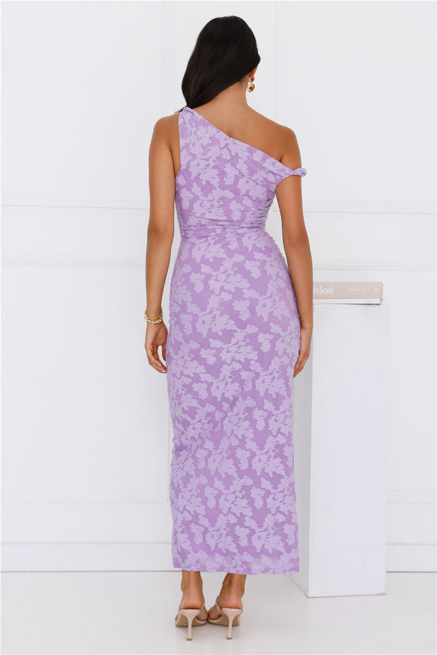 Favourable Off Shoulder Maxi Dress Purple