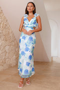 Floral Enchantment Maxi Dress White