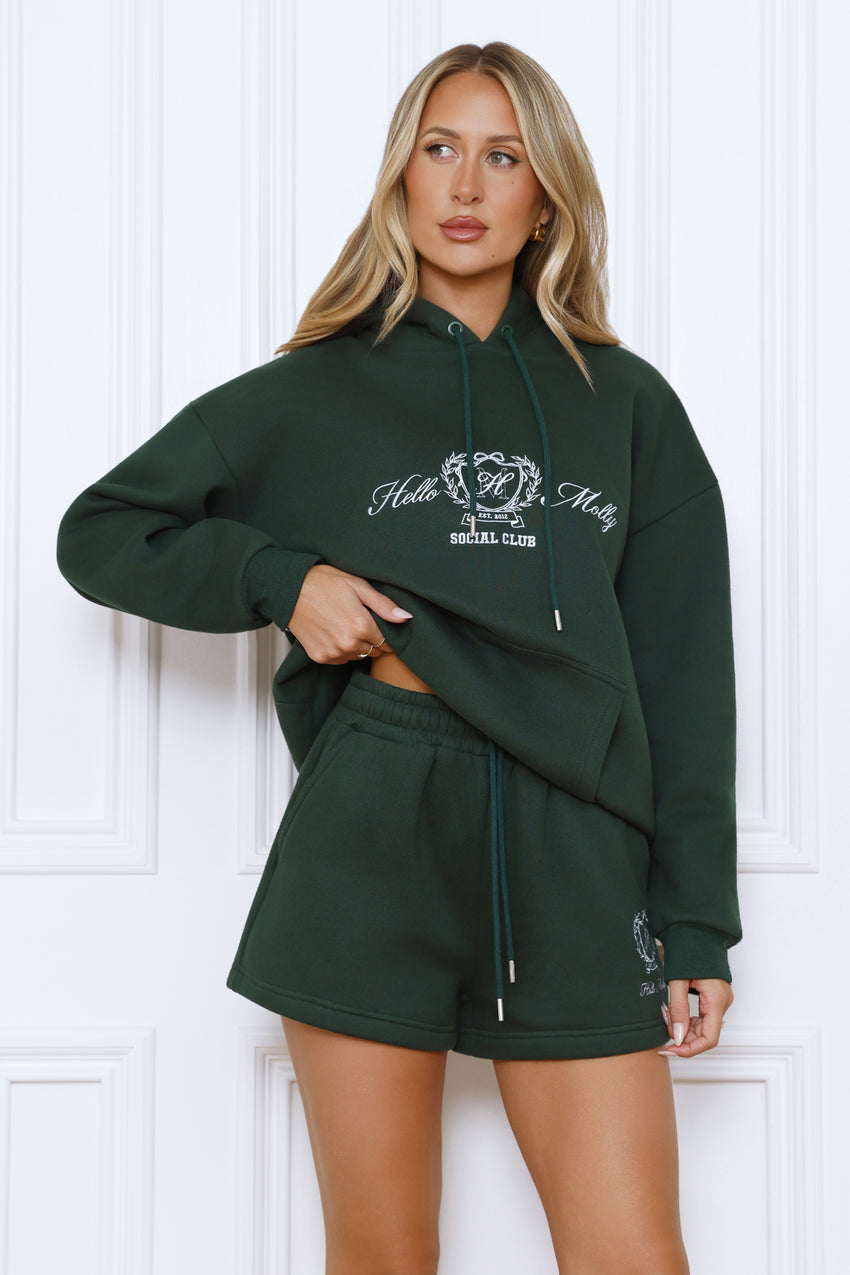 BASE Slip On Emblem Hoodie Green
