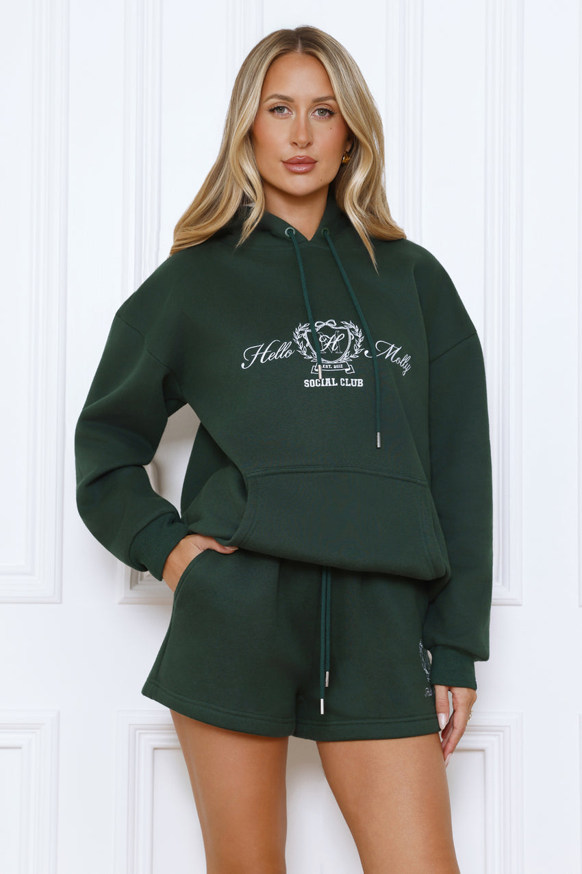 BASE Slip On Emblem Hoodie Green