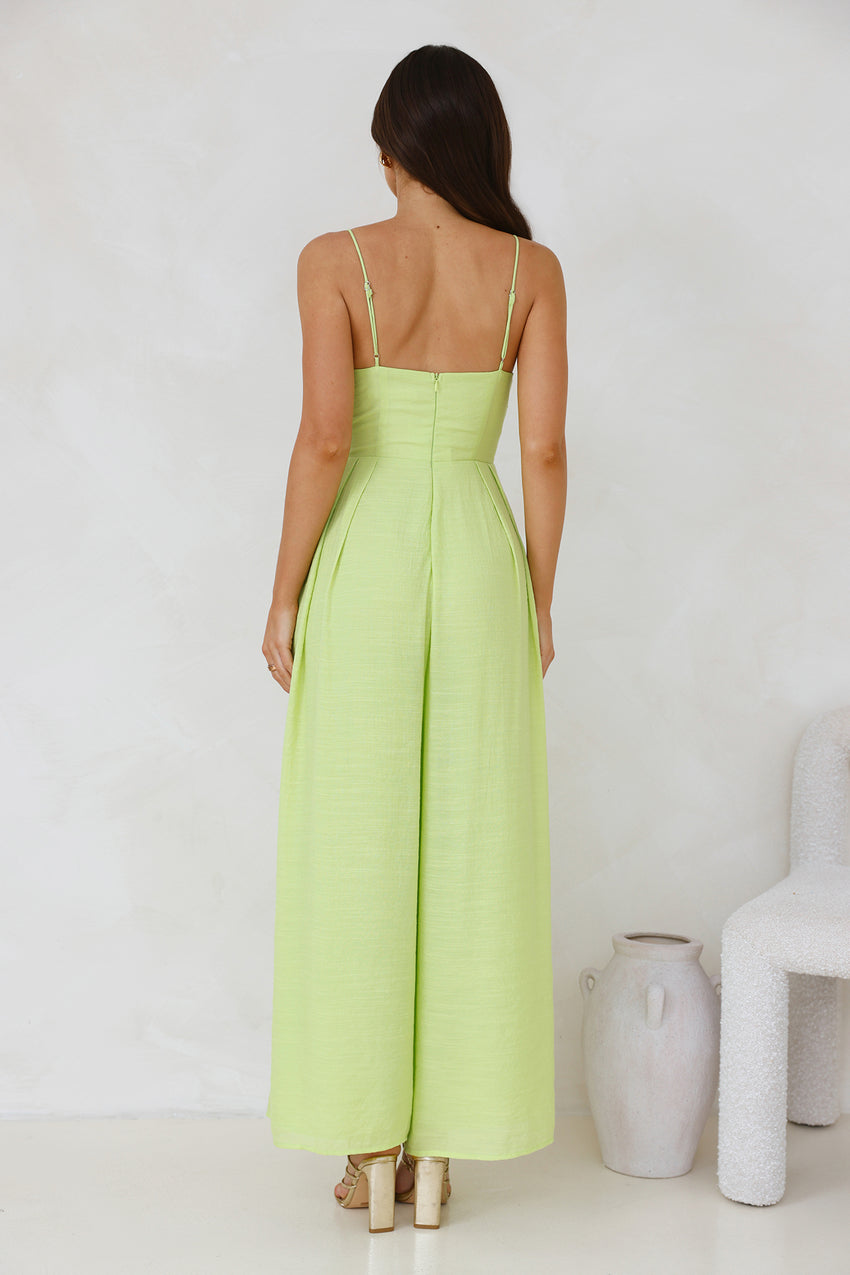 Fulfilling Choice Jumpsuit Green