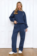 BASE Straight Leg Emblem Sweatpants Navy