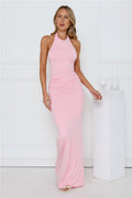 Iconic Dream Halter Maxi Dress Pink