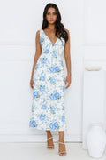 Luxe Dreamscape Midi Dress Blue