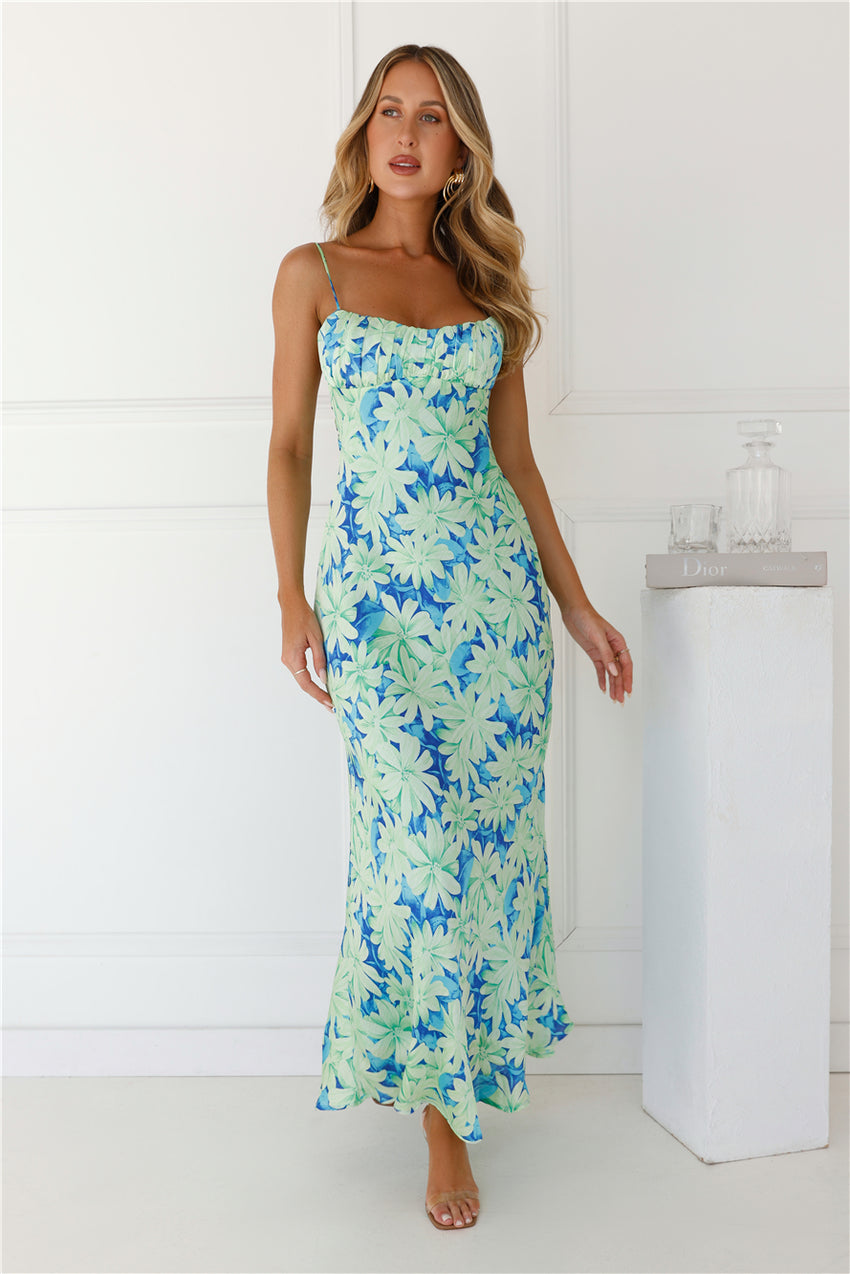 Irresistible Allure Maxi Dress Blue