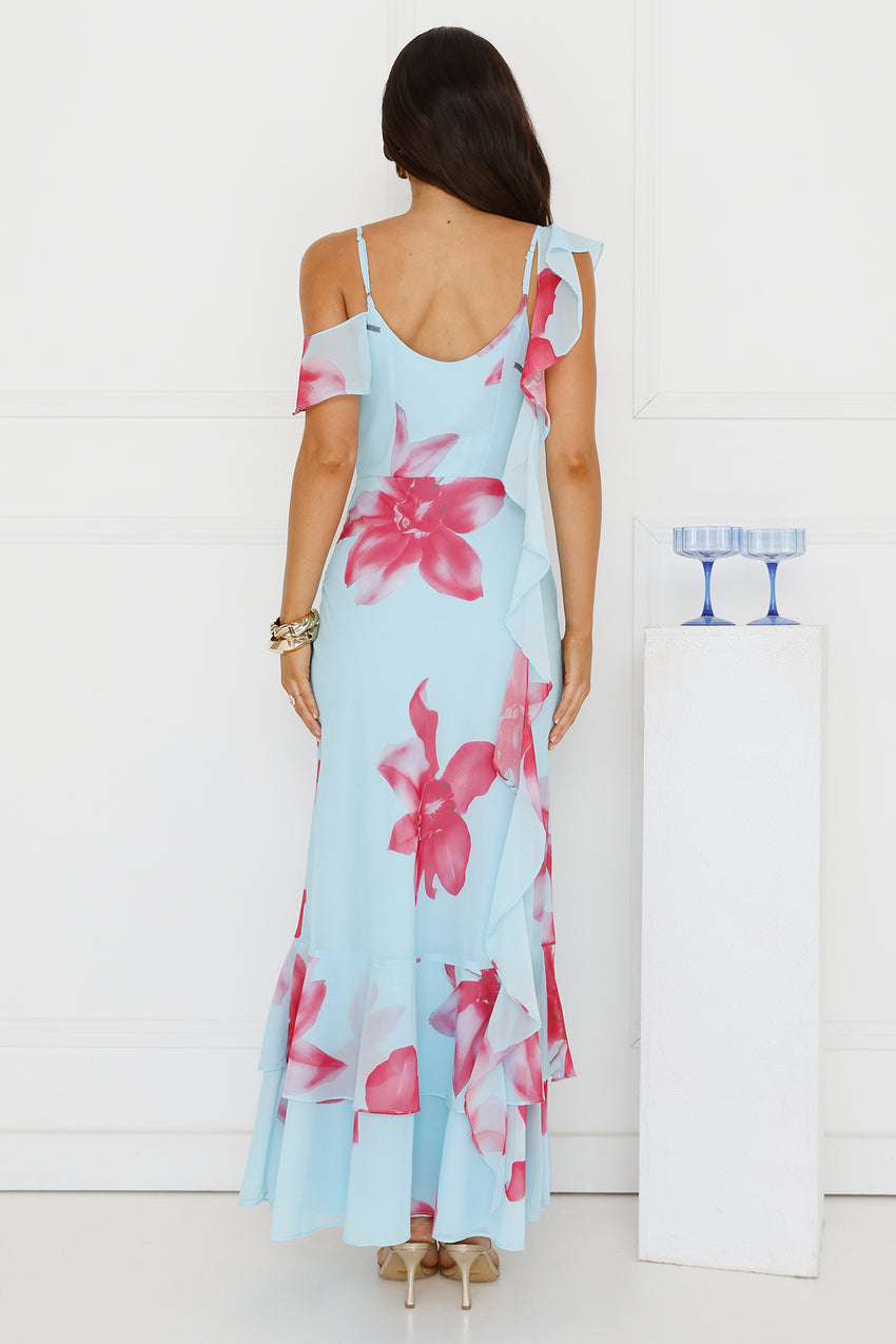Meadow Mood Maxi Dress Blue