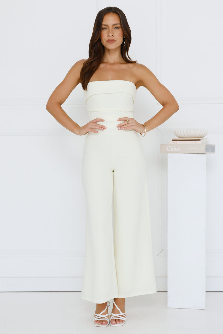 After Hours Elixir Strapless Jumpsuit Yellow
