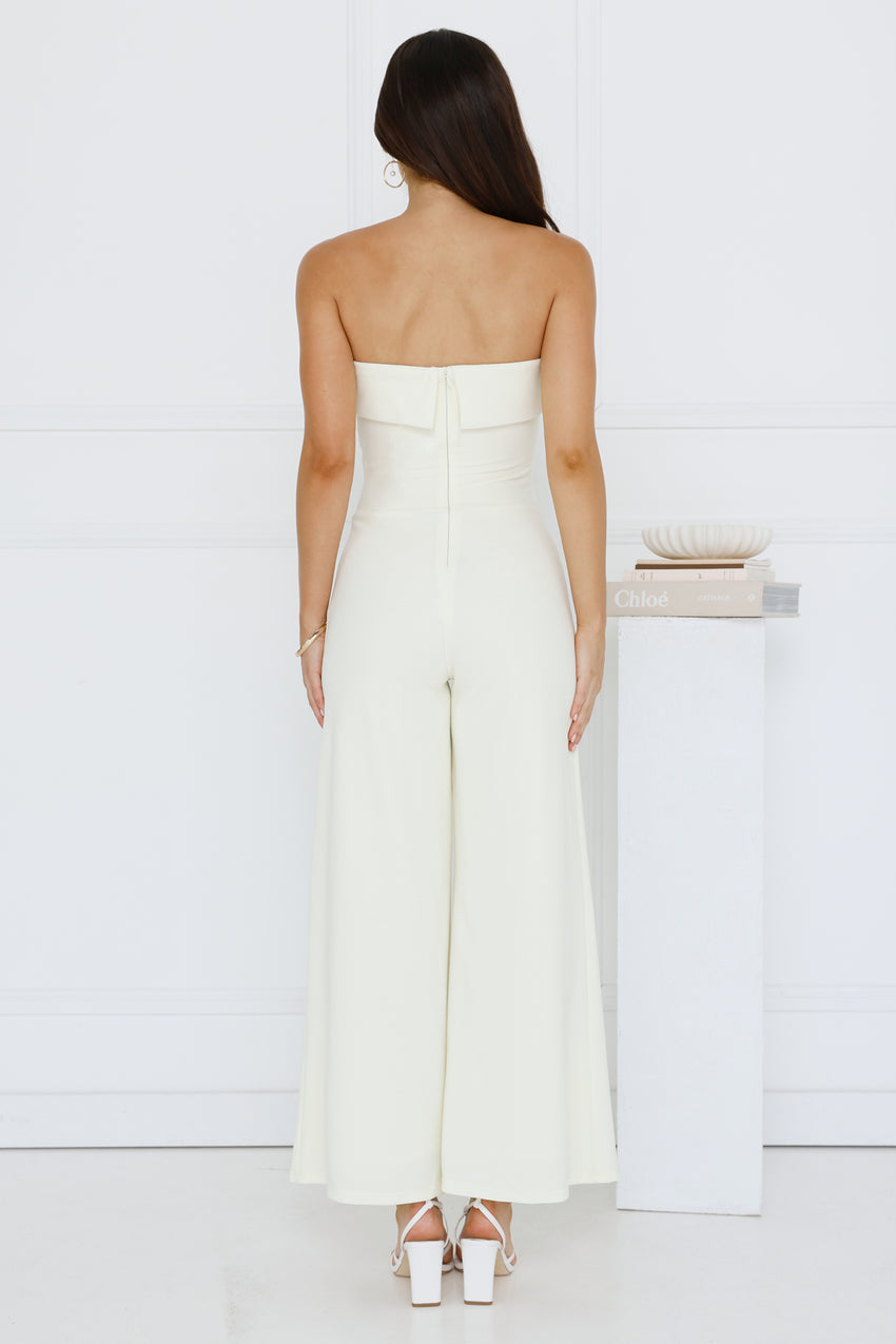 After Hours Elixir Strapless Jumpsuit Yellow