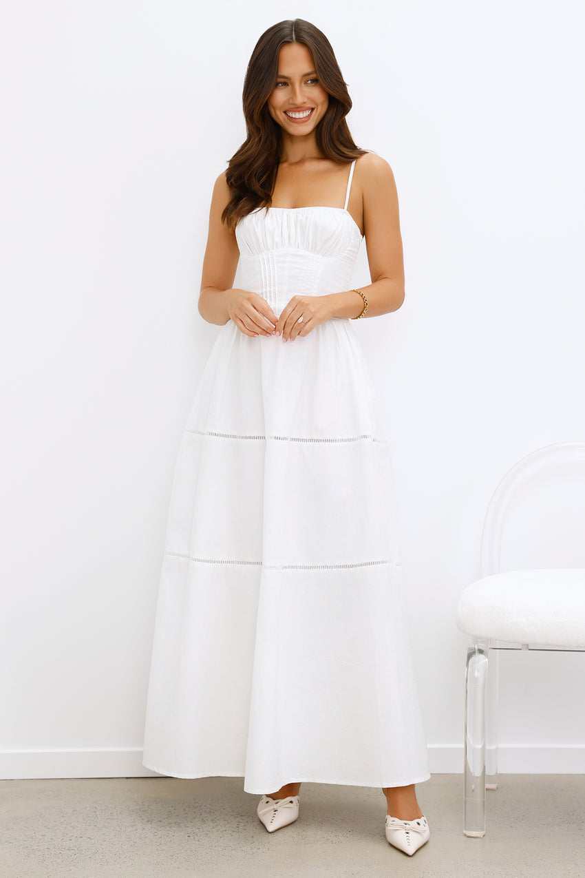 Chic At Sunset Maxi Dress White