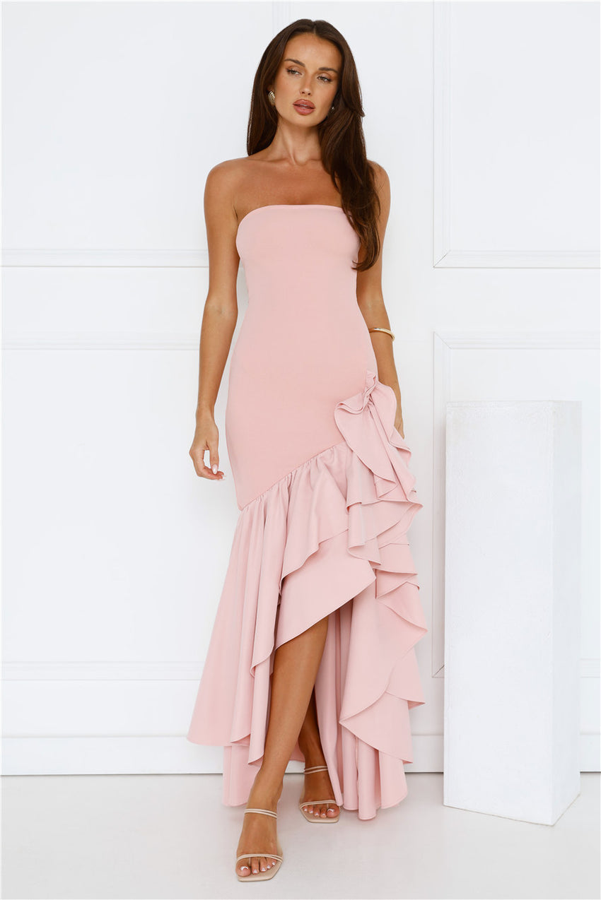 Extravagant Events Strapless Maxi Dress Pink
