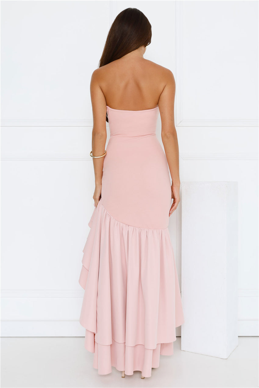 Extravagant Events Strapless Maxi Dress Pink