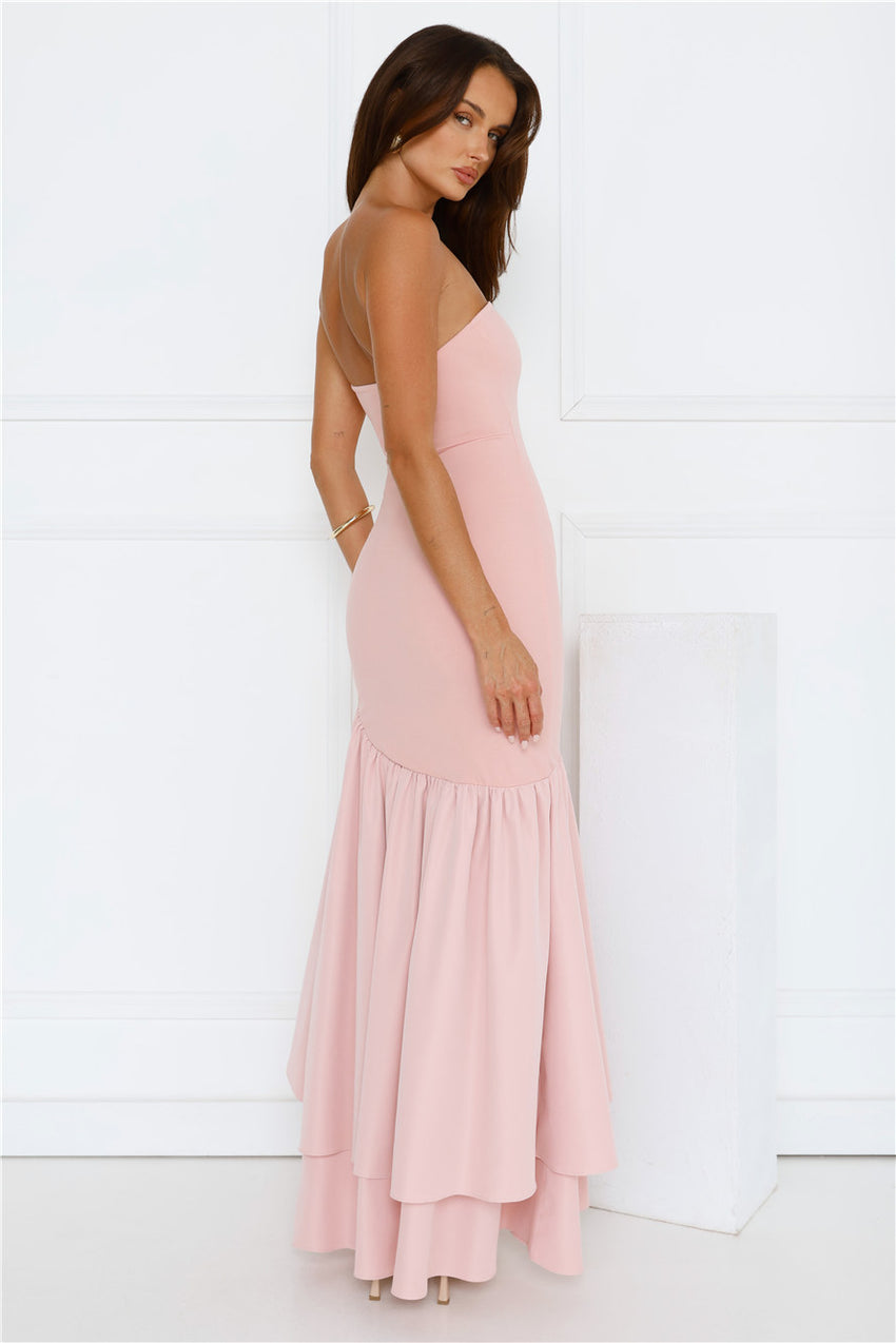 Extravagant Events Strapless Maxi Dress Pink
