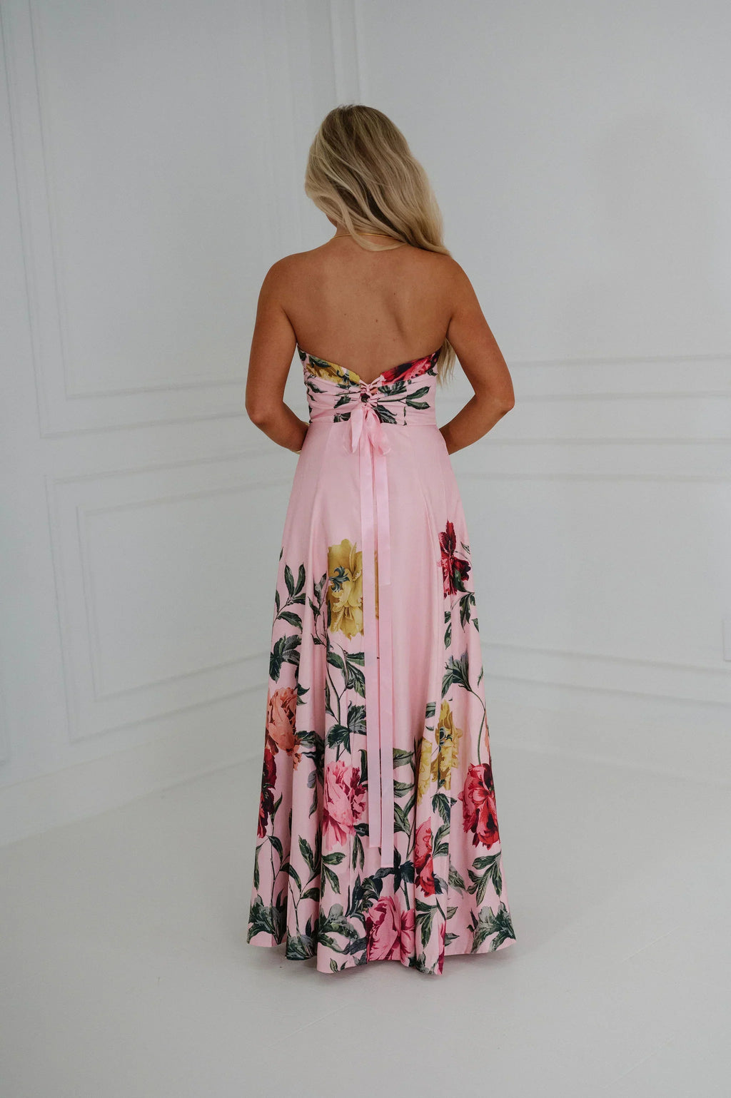 Jasmine Floral Maxi Dress-Pink Garden