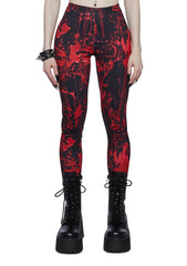 Scream Queen Printed Leggings - Black