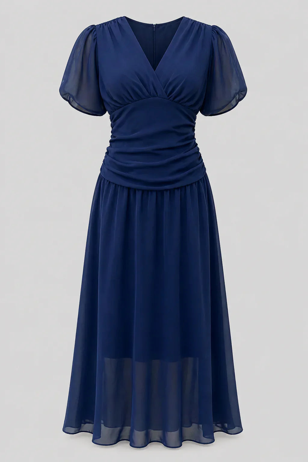 Elegant Long Dress With V-Neck