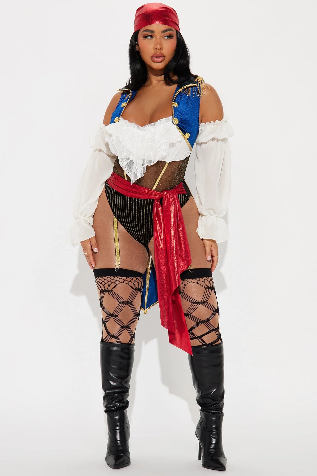 Buccaneer Beauty Pirate 2 Piece Costume Set - Multi Color