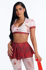 Zombae 4 Piece Costume Set - Red/combo