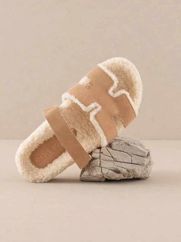 Adelene Sherpa Lined H-Strap Sandal