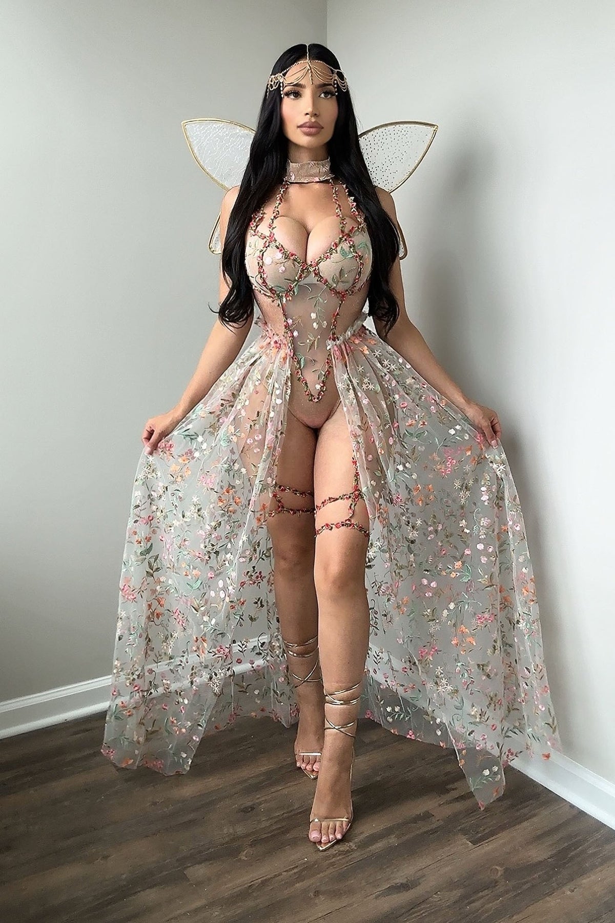 Woodland Nymph 3 Piece Costume Set - Pink/combo