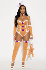 Gingerbabe 6 Piece Costume Set - Tan/Multi