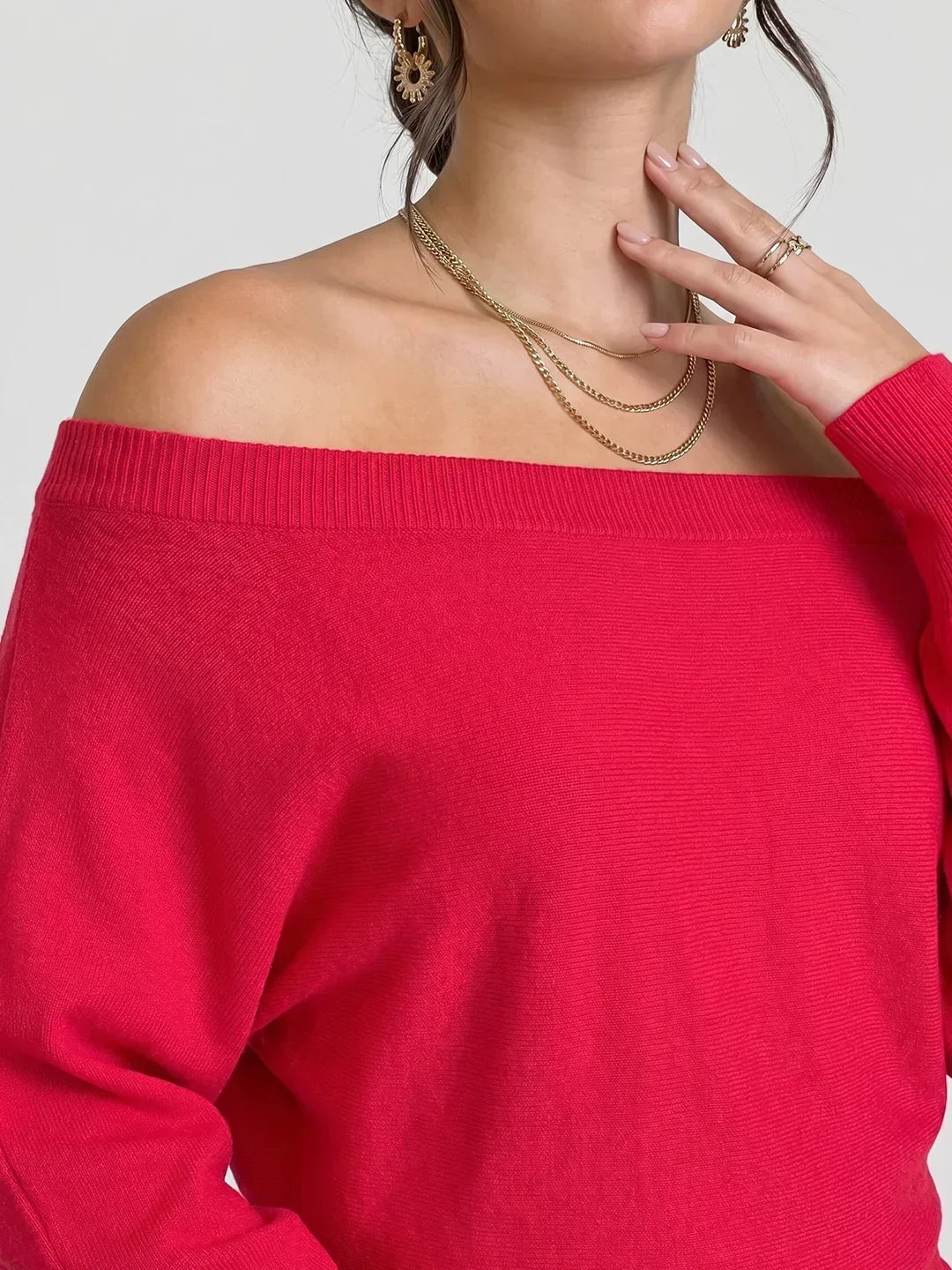 Fine-Ribbed Off-Shoulder Mini With Back Cutout Detail