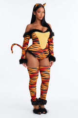 Pounce On Me 3 Piece Costume Set - Orange/combo